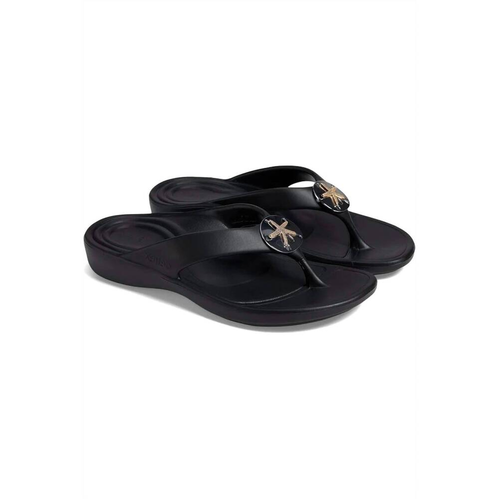 NEW AETREX women's maui starfish sandal in black